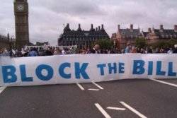 British health activists occupy London bridge