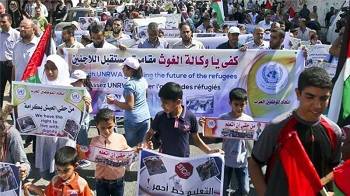 UNRWA staff in Gaza protest over 