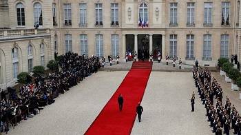 Emmanuel Macron takes office as French president